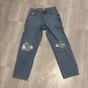 Classic Blue Distressed Men's Jeans